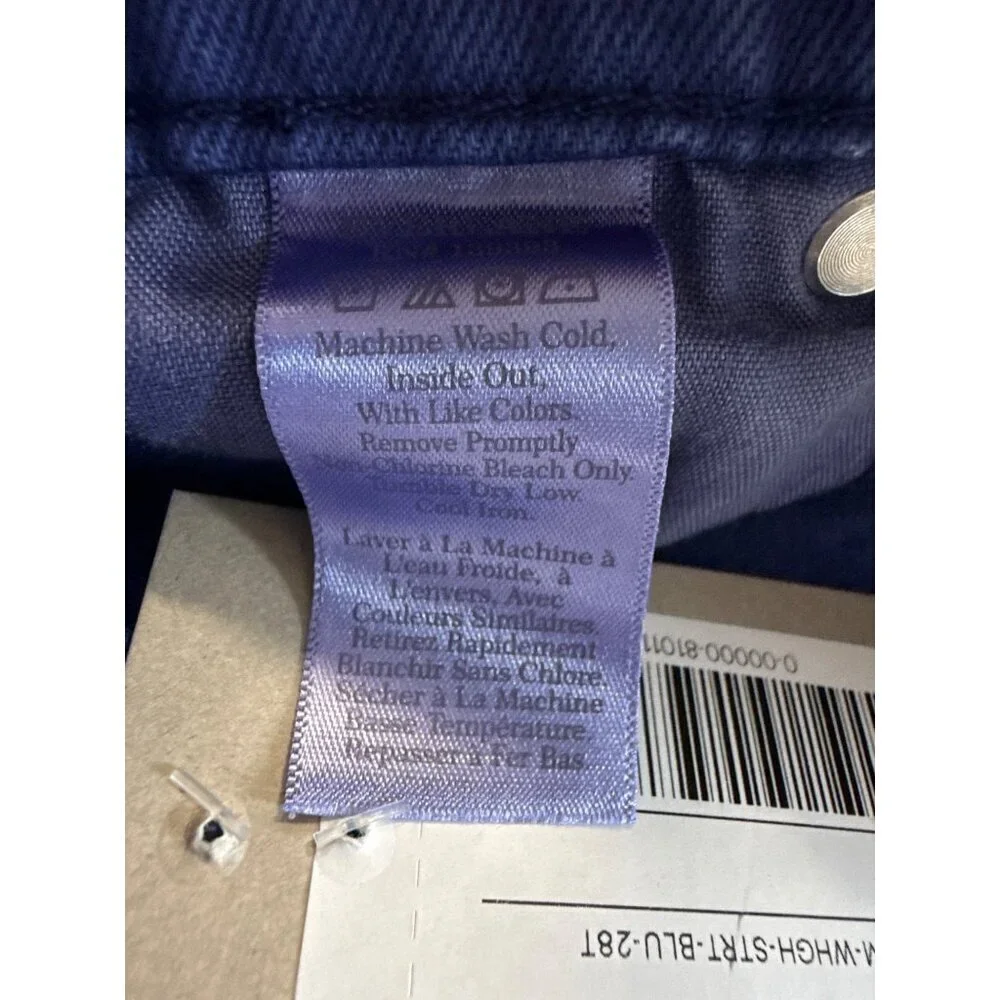 Everlane Way-High Jeans~Size 25 TALL~Blue Straight Leg High Rise Denim NWT L1 44